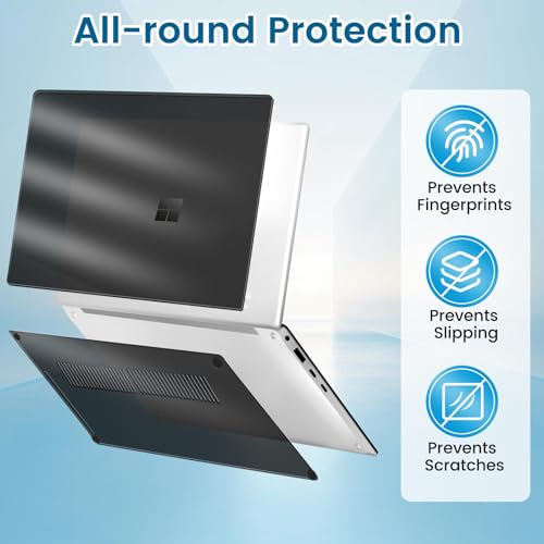 Clear Case for 13.8" Microsoft Surface Laptop 7 2024 Release (Model: 2036), PC Hard Shell Cover with Shockproof Protective Slim Snap Easily Install,Crystal Black - color: Crystal Black, size: 13.8 Inch
