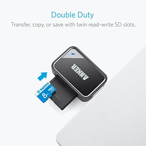 Anker USB 3.0 SD Card Reader, 2-in-1 for SDXC, SDHC, MMC, RS-MMC, Micro SDXC, Micro SD, Micro SDHC, UHS-I Cards - CardReader, Micro SD Card Reader (Pack of 2) - size: USB 3.0 Card Reader