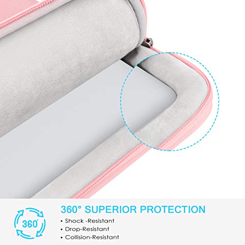 Lacdo 360° Protective Laptop Sleeve Case for 13 inch New MacBook Air M5 A3449 (2026), M4 A3240 2025, M3 A3113, M2 A2681, M1 A2337 | 13 inch New MacBook Neo A18 Pro A3404 (2026) Computer Bag, Pink - color: Pink, size: New MacBook Air/Neo/Pro 13 Inch
