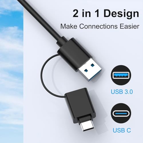 7-in-1 USB-C Memory Card Reader – Multi Card Reader for SD, Micro SD, CF, XD & MS, USB 3.0 Plug and Play for PC & Mac