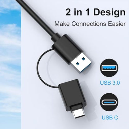 7-in-1 USB-C Memory Card Reader – Multi Card Reader for SD, Micro SD, CF, XD & MS, USB 3.0 Plug and Play for PC & Mac