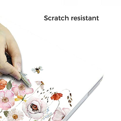 RICHEN Laptop Notebook Skin Sticker Cover Decal, 12 13 13.3 14 15 15.4 15.6 inch Laptop Vinyl Skin Sticker Cover Art Protector Notebook PC (Flowers and Bees) - color: Flowers and Bees