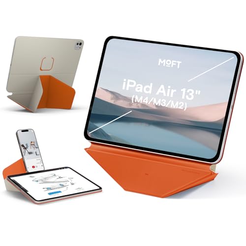 MOFT Dynamic Folio Tablet Stand for Desk Compatible with iPad Air 13-inch (M4 2026 /M3 2025 / M2 2024), Slim Magnetic Tablet Holder Case with 20+ Viewing Angles, Beach White x Terracotta - color: Beach White x Terracotta, size: iPad Air 13"(M4 2026//M3 20