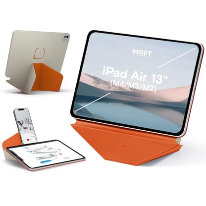 MOFT Dynamic Folio Tablet Stand for Desk Compatible with iPad Air 13-inch (M4 2026 /M3 2025 / M2 2024), Slim Magnetic Tablet Holder Case with 20+ Viewing Angles, Beach White x Terracotta - color: Beach White x Terracotta, size: iPad Air 13"(M4 2026//M3 20