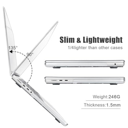 for MacBook Air 15 inch Case 2026-2023 Release M5 A3448 M4 A3241 M3 A3114 M2 A2941 Liquid Retina Display, Hard Shell Case with Keyboard Cover+Screen Film+Trackpad Film,Line Butterfly - color: Line Butterfly