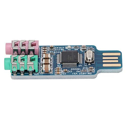 USB Sound Card,CM108 Audio Adapter Bare Plate Portable with USB Interface for Computer Laptop,Replacement for Traditional Audio Card,No Drive Program Required,Fits for