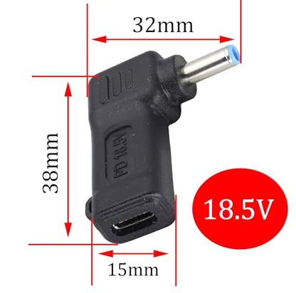 PD Type C Female to DC4.5x3.0mm Male Power Adapter | PD to DC4530 Laptop Charging Adapter Converters PD Power Charger Connector Laptop Connector [C-4530]