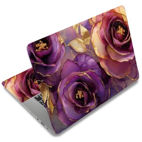 SUPERDANT Laptop Skin Sticker Rose Laptop Decals Personalized Universal Notebook Computer Wrap Vinyl Skin Stickers Cover Art Decal Removable 12-15.6 Inch Waterproof Scratch-Resistant Gifts - style: Rose