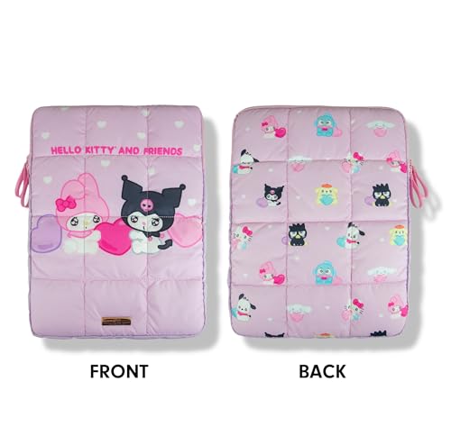 Sonix x Sanrio | Puffy Laptop Sleeve | 15-16 Inch, Quilted Pillow Puffer Laptop Carrying Case, Computer Sleeve | Kuromi & My Melody | Emokyun - color: Emokyun