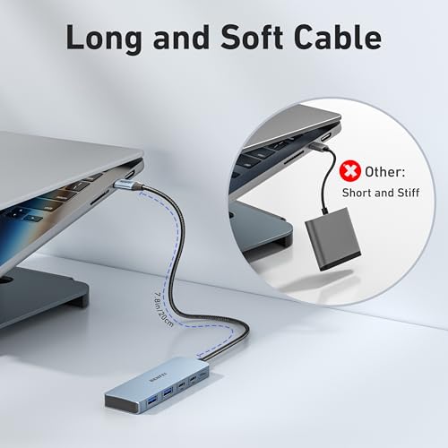 BENFEI USB C Hub 10Gbps, 4 Ports USB 3.2 Adapter with 2*USB-C and 2*USB-A 3.2 Ports Compatible for MacBook Pro/Air M2 M1, iPad, Dell, HP, Samsung(Not Support Monitor)