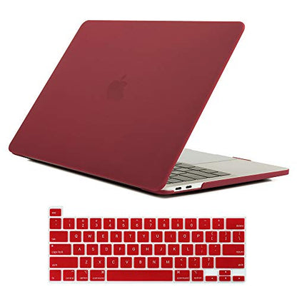 Se7enline for MacBook Pro 13 inch Case M2/M1 2026-2020 A2338,Wine Red | Hard Shell Laptop Case Washable Keyboard Cover Skin Anti-Scratch Anti-Drop Heat Dissipation Full Port Access Slim Lightweight - color: Wine Red