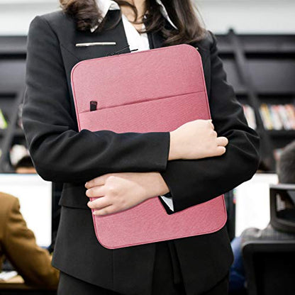Laptop Case 14 inch, 14 inch Laptop Sleeve Shockproof Protective Notebook Cover Waterproof Carrying Computer Bag with Accessory Pocket for 14 Inch MacBook Air/Pro, HP, Dell, Lenovo, Acer, Asus, Pink