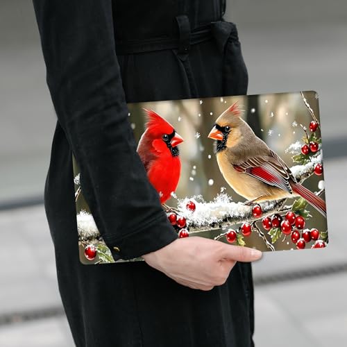 Laptop Skin Sticker Decal 12" 13" 13.3" 14" 15" 15.6",Waterproof Scratch Resistant Vinyl,Reusable Easy to Apply,for MacBook HP Dell Notebooks Netbooks Laptop,2 Wrist Pads,Cardinal Bird Tree - color: Cardinal Bird Tree
