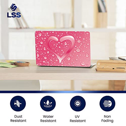 LSS 15 15.6 inch Laptop Notebook Skin Sticker Cover Art Decal Fits 13.3" 14" 15.6" 16" HP Dell Lenovo Apple Asus Acer Compaq (Free 2 Wrist Pad Included)LSS Laptop 15 15.6 Skin Cover with Colorful Patt - color: Pink Heart, size: 13" - 16"