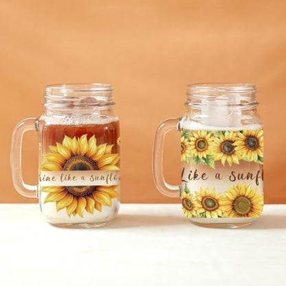 UV DTF Cup Wraps Transfer Stickers Christian Sunflowers and Butterflies, 10 Sheets Waterproof Custom Vinyl Transfer Sticker 16oz Coffee Glass Cup Tumbler Bottle Mug Decals for Men Women | Waterproof UV DTF Stickers, Custom Vinyl Decals for 16oz Coffee Cup