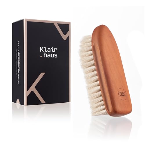 Keyboard Cleaner & Desk Brush - Multi-Use Designer Brush & Screen Cleaner for Computers, Laptops - Dust and Dirt Remover - Perfect for Apple MacBook, Gaming Desk Accessories (Goat Hair)