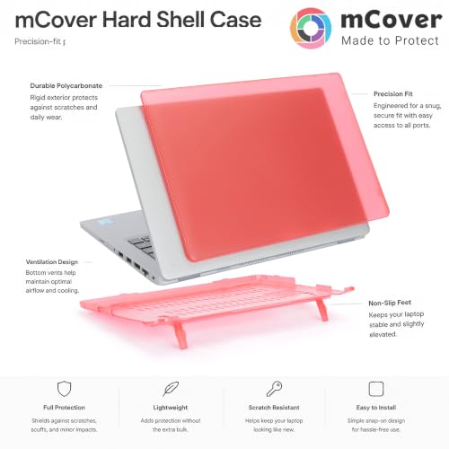 mCover Case ONLY Compatible for 2023～2024 14" Dell Latitude 5440 5450 Series/Precision 3480 3490 Series Windows Notebook Computer (NOT Fitting Any Other Dell Models) - Red - color: Red