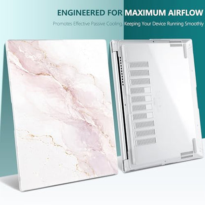 Batianda Artistic Case for ASUS Zenbook 14 OLED 2024 2025,Blush Pink Marble | Model UX3405×× / UM3406××, Slim Plastic Hard Shell, Artistic Designs, Ultra-Thin Lightweight Laptop Case - color: Blush Pink Marble