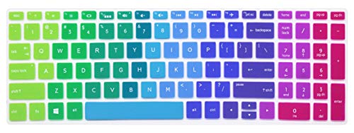 Keyboard Skin Compatible 15.6" 2018 Flagship HP Pavilion, HP Pavilion X360 15-br075nr, HP Envy x360 15m-bp 15m-bq Series, HP Pavilion 15-BS/BW 15-CC/CB/CD Series, HP Spectre x360 15-ch011dx -Rainbow - color: Rainbow