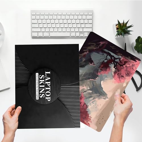 Universal Laptop Skin Sticker with 2 Wrist Pad Skins, Waterproof Scratch Resistant Vinyl Laptop Cover Decal, Cut to Fit for 11–15.6 Inch MacBook HP Dell Lenovo, Dreamy Autumn Scene - color: Dreamy Autumn Scene