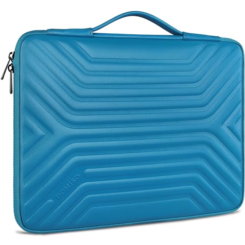 DOMISO 14 Inch Shockproof Waterproof Laptop Sleeve with Handle Lightweight Soft EVA Tablet Case for 14" Laptops/Lenovo ThinkPad/HP Pavilion 14 Stream 14 / Dell, Blue - color: Blue, size: 14 Inch