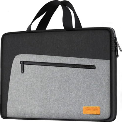 Laptop Case, 15.6 Inch Laptop Briefcase Sleeve Shockproof Protective Water Resistant Computer Carrying Bag Compatible with 15.6 inch HP, Dell, Acer, Asus, Lenovo, Notebook, Black Grey - size: 15.6 Inch