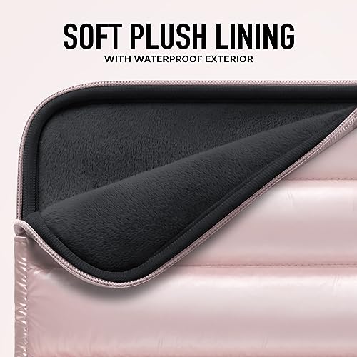 Vandel The Original Puffy Laptop Sleeve 13-14 Inch, Laptop Sleeve for Women | Protective Carrying Case Cover for MacBook Pro 14 in, MacBook Air 13 Inch, iPad Pro 12.9, Dell, Asus, HP - color: i. Shiny Pink