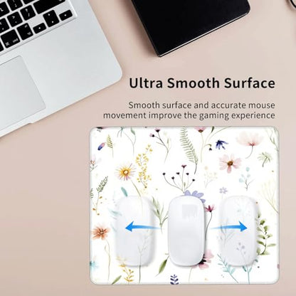 Beautiful Flowers and Plants Gaming Computer Keyboard Cute Mouse Pad with Anti-fray Stitching, Premium-Textured Alfombrilla para Mouse with Non-Slip Rubber Base, 10 x 12 inch - color: Beautiful Flowers and Plants