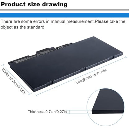 TREE.NB CS03XL Battery for HP Elitebook 745 G3 745/755/840/850, G4 755/840/850/ZBook 15u, G3 P/N: HSTNN-UB6S HSTNN-IB6Y 800231-141 800513-001 800231-1C1 CS03046XL - size: 7.79x4.05x0.27inch CS03XL