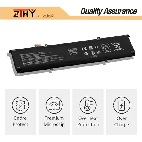 FZ06XL Battery Replacement for HP Spectre X360 16-F 16T-F Envy 16-H 16T-H | 16-F1000 2-in-1 16T-F1000 16-f1000nx 16-f2013dx 16-h1000 16-h0011TX 16-h0795ng FZ06083XL M47636-2C1 M48025-005 TPN-DB0I 83Wh - size: 12.91*3.15*0.31 inch FZ06XL