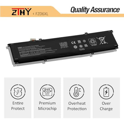 FZ06XL Battery Replacement for HP Spectre X360 16-F 16T-F Envy 16-H 16T-H | 16-F1000 2-in-1 16T-F1000 16-f1000nx 16-f2013dx 16-h1000 16-h0011TX 16-h0795ng FZ06083XL M47636-2C1 M48025-005 TPN-DB0I 83Wh - size: 12.91*3.15*0.31 inch FZ06XL