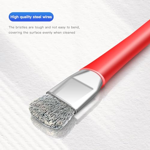 ESD Safe Anti-Static IC Cleaning Brush Tool -2Pcs Double Head Motherboard Hard Brush for IC Glue Removal,PCB Cleaning, Circuit Board Maintenance,Mobile Phone Repair - Red - color: red