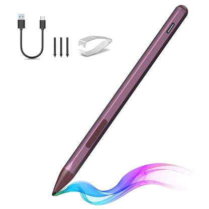 Stylus Pen for ASUS Transformer/Mini/ASUS Zenbook Flip/Pro/ASUS Vivobook Flip/Pro/Duo/ASUS Notebook, Rechargeable MPP 2.0 Tilt Active Pen with 4096 Pressure Sensitivity, Tpye-c Charge, Red - color: Red
