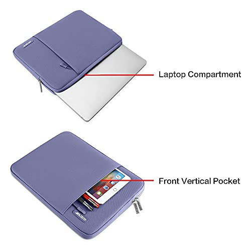 MOSISO Laptop Case 13 inch, Laptop Sleeve Bag with Pocket | Compatible with MacBook Neo A3404 2026/Air/Pro 13 M5/M4/M3/M2/M1 2026-2016, Polyester Vertical Computer Bag, Lavender Gray - color: Lavender Gray, size: 13 inch