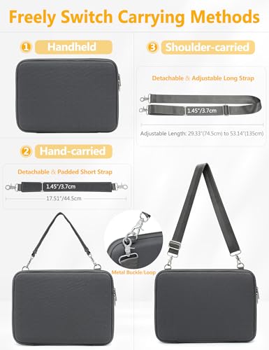 HYZUO 13.3-14 Inch Hard Shell Case Laptop Sleeve Bag, Space Gray | for MacBook Pro 14 M5-M1 Pro/Max A3426 A3427 2026-2021, MacBook Air/Pro 13 M5-M1 A3449, MacBook Neo 13,Surface Laptop 13-13.8 - color: Space Gray, size: 13.3-14 Inch