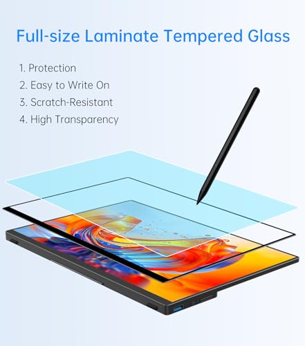 Portable Monitor Touchscreen 15.6" with Stylus Pen, Travel Monitor FHD IPS 10-Point Touch Screen, Protective Sleeve, Built-in Stand, HDMI USB C External Screen for Mac, Laptop, PC