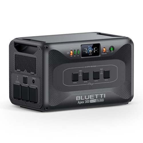 BLUETTI Apex 300 Portable Power Station 2764.8Wh 3840W LFP Solar Generator | Battery Backup with 6 3840W AC Ports (7680W Surge), Simultaneous 120V/240V Output & Black Start, for Home, RV and Emergencies - style: BLUETTI Apex 300