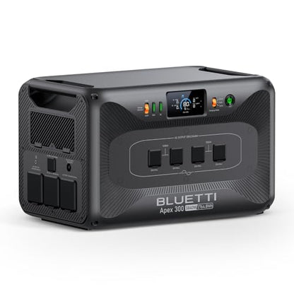 BLUETTI Apex 300 Portable Power Station 2764.8Wh 3840W LFP Solar Generator | Battery Backup with 6 3840W AC Ports (7680W Surge), Simultaneous 120V/240V Output & Black Start, for Home, RV and Emergencies - style: BLUETTI Apex 300
