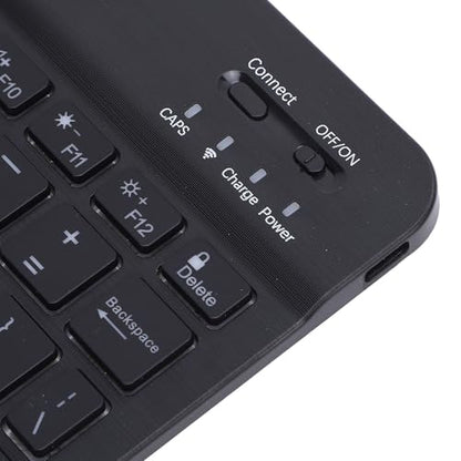 Portable Keyboard Wireless Rechargeable Ultra Slim Ergonomic Keyboard with RGB Backlit for Win Tablet Phone Laptop (Black) - color: Black