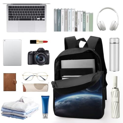 Laptop Backpack with Pocket, Large, Adjustable 17 Inch Bag, Waterproof | Planet Computer Bag for Work, Breathable, Expandable Backpack for Women Men, Portable