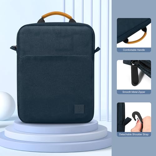 Dadanism 9-11 Inch Tablet Sleeve Bag Carrying Case with Shoulder Strap for iPad 10th Gen 10.9", iPad (A16) 11", i Pad 9/8/7th 10.2", i Pad Air/Pro 11", i-Pad Air 5/4, Galaxy Tab A9+ Plus 11", Indigo | Fits iPad (A16) 11", iPad 10th Gen 10.9", iPad Air M4/