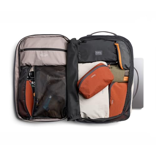 Bellroy Lite Travel Pack 38L (carry-on backpack, large travel backpack for international travelers, with laptop pocket, interior packing cells and tuck-away shoulder straps) - Ash - color: Ash