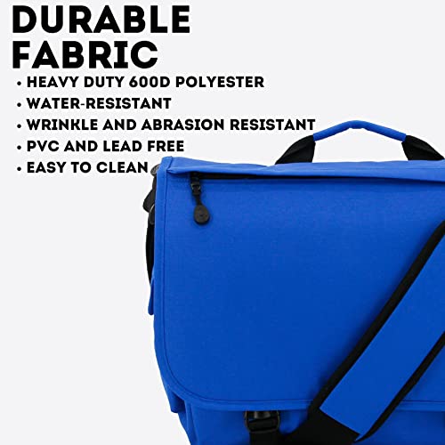 J World New York Thomas Laptop Messenger Bag for Women & Men. Kids Computer Bookbag - color: Cobalt Blue