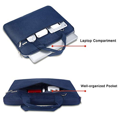 Voova Laptop Bag 15.6 Inch, 360° Protective Laptop Case Sleeve Compatible with MacBook Air 15 M2/M3/M4, MacBook Pro 15/16, 15-16” Lenovo Dell Hp, Waterproof Computer Bag Slim Briefcase, Blue - color: Blue, size: 14-15.6 inch