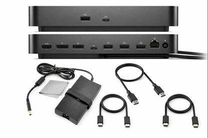 Dell Pro Dock WD25 Universal Docking Station Bundle — USB-C/USB-A Dual Display Dock with 100W Adapter + HDMI Cable + USB-C Cable + DisplayPort Cable + Cleaning Cloth