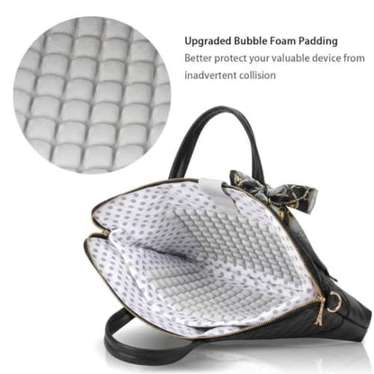 Laptop Bag for Women Slim Travel - color: Khaki Pu
