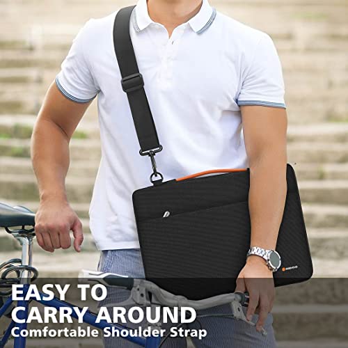 NIDOO 15.6" Laptop Sleeve case Notebook Shoulder Bag Handbag for 15.6 inch Lenovo ThinkPad T15 Gen 2 / L15 Gen 4/16" Legion Pro 7i Gen 10 Intel/ 16" HP Envy Laptop 17t-cw000/ Dell G16 Gaming, Black - color: Black - Shoulder, size: 15.6 inch