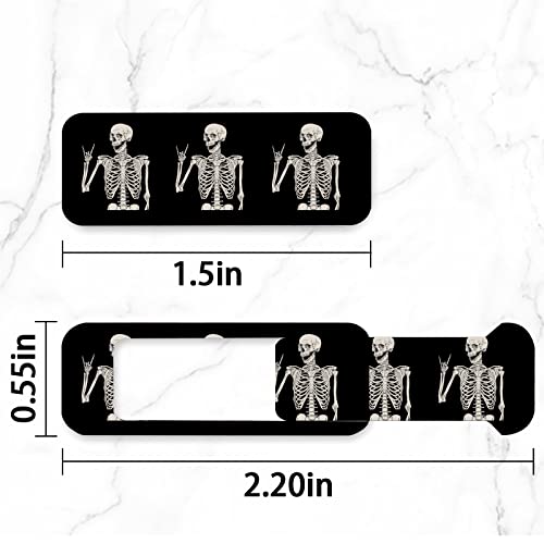 Webcam Cover, 3 Pieces, Laptop Camera Cover, Privacy Shielding Capacity is Twice as Big as The Traditional, Suitable for Computer Mobile Phones, laptops, Tablets and so on (Skull) - color: skull