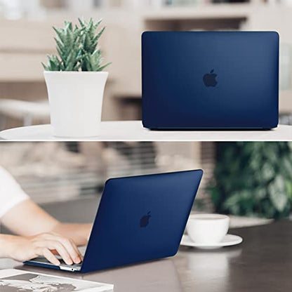 Fintie Hard Shell Case for MacBook Pro 13 Inch, Frost Navy | A2338(M2 M1) A2251 A2289 A2159 A1989 A1706 A1708 (2016-2023) with/Without Touch Bar, Snap-On Cover, Lightweight - color: Frost Navy, size: Pro 13 Inch