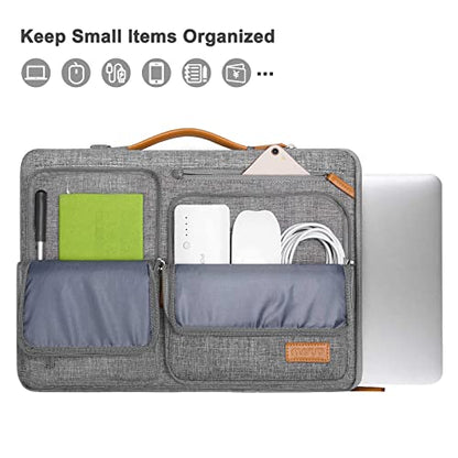 MOSISO 360 Protective Laptop Shoulder Bag, 15-16 inch Computer Bags | Compatible with MacBook Pro 16 inch, HP, Dell, Lenovo, Asus, Side Open Messenger Bag with 4 Zipper Pockets, Gray - color: Gray, size: 16 inch